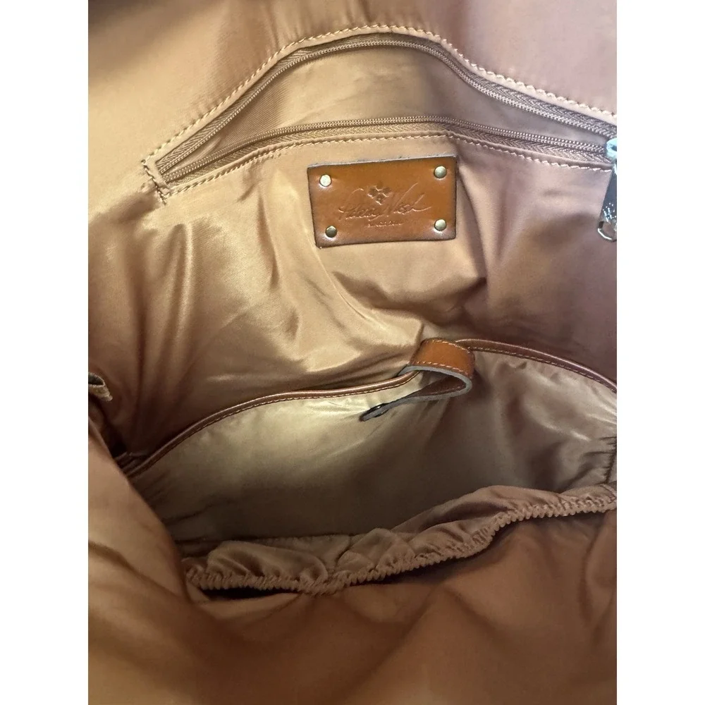 Patricia Nash Coated Patina Canvas Trapani Convertible Backpack bag EUC PT3